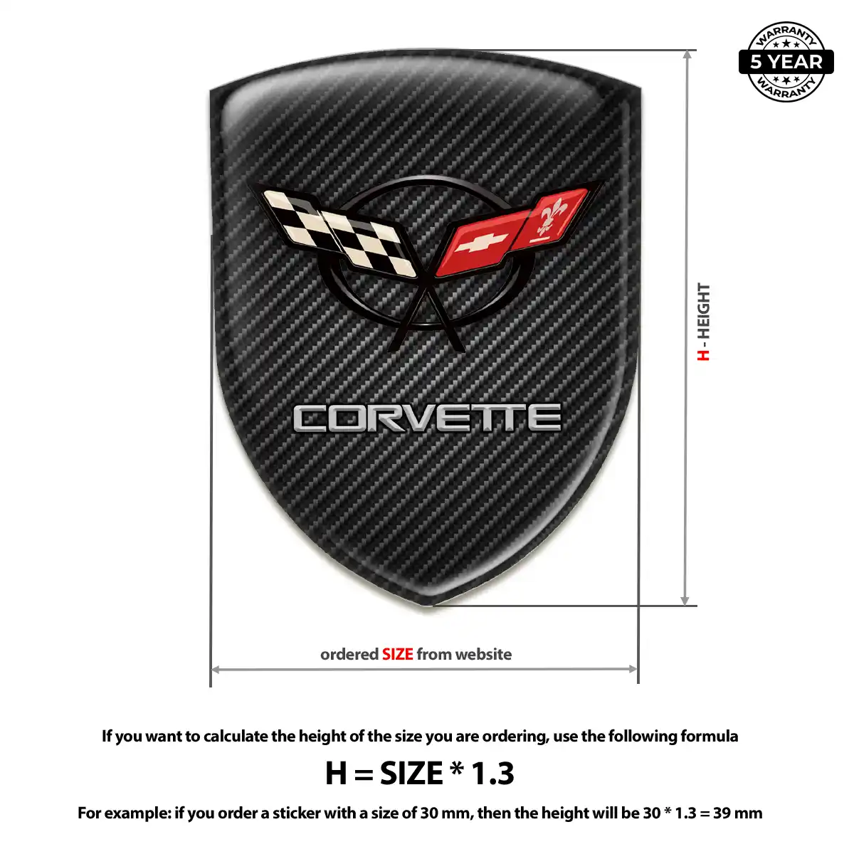 Chevrolet Corvette Domed Emblem Refined Design