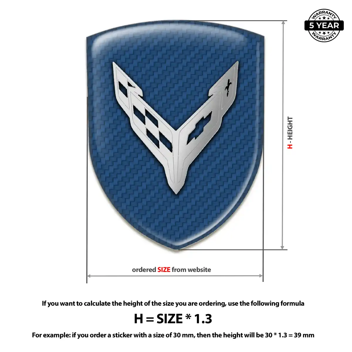 Chevrolet Corvette Domed Emblem Signature Grade