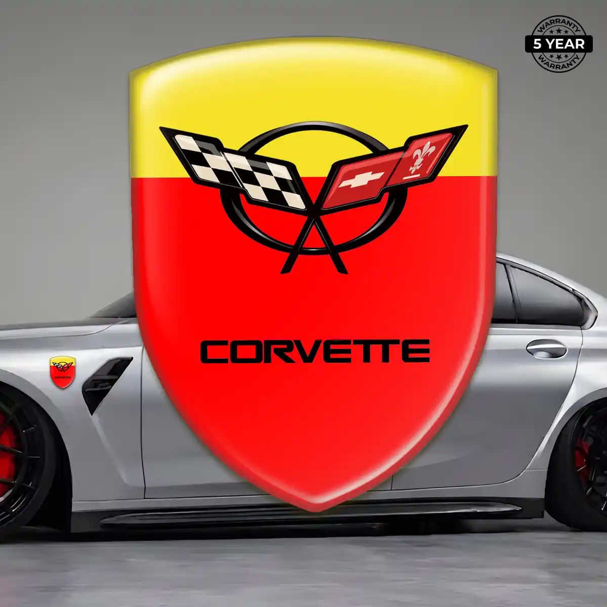 Chevrolet Corvette Domed Emblem Sleek Style