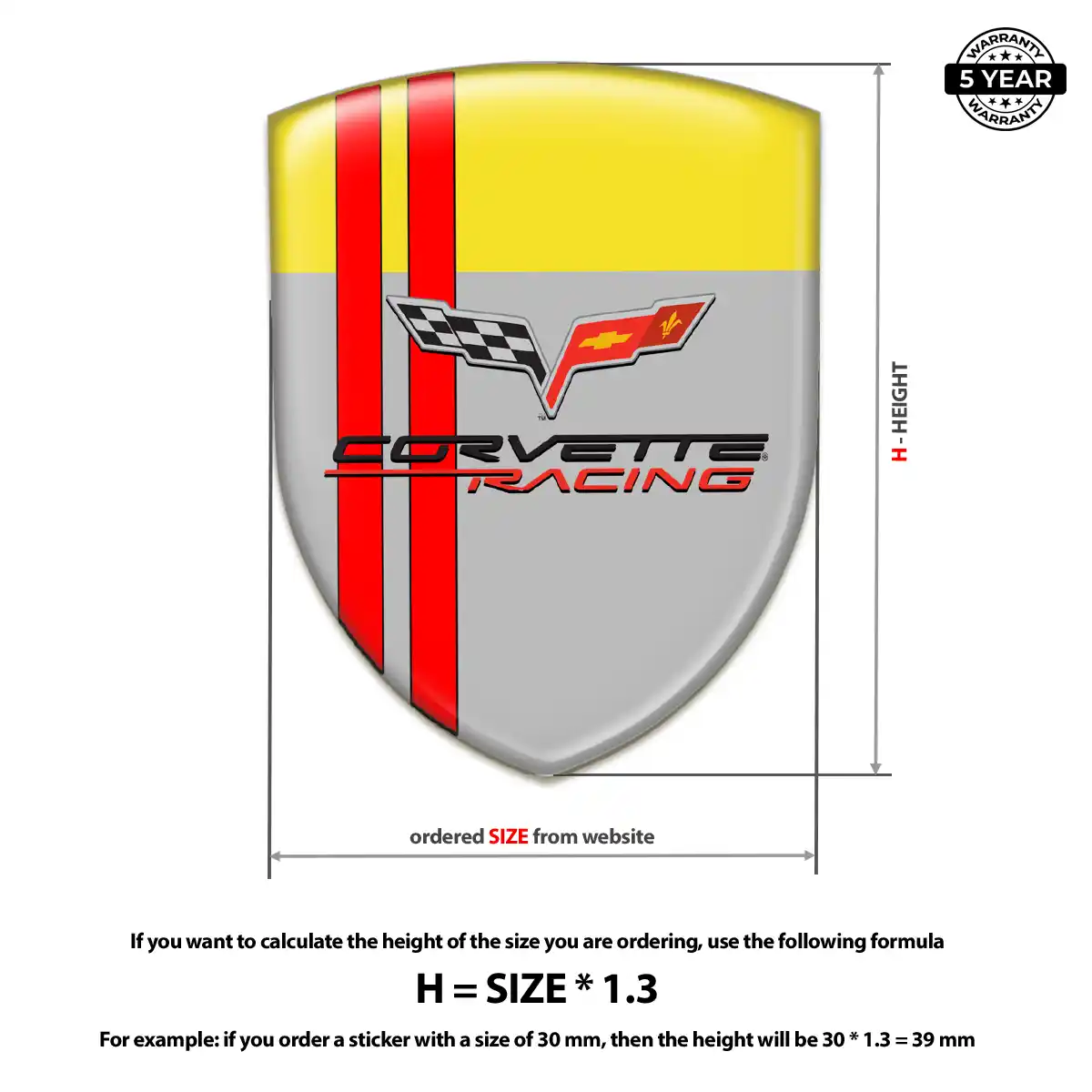 Chevrolet Corvette Domed Emblem Superior Craft