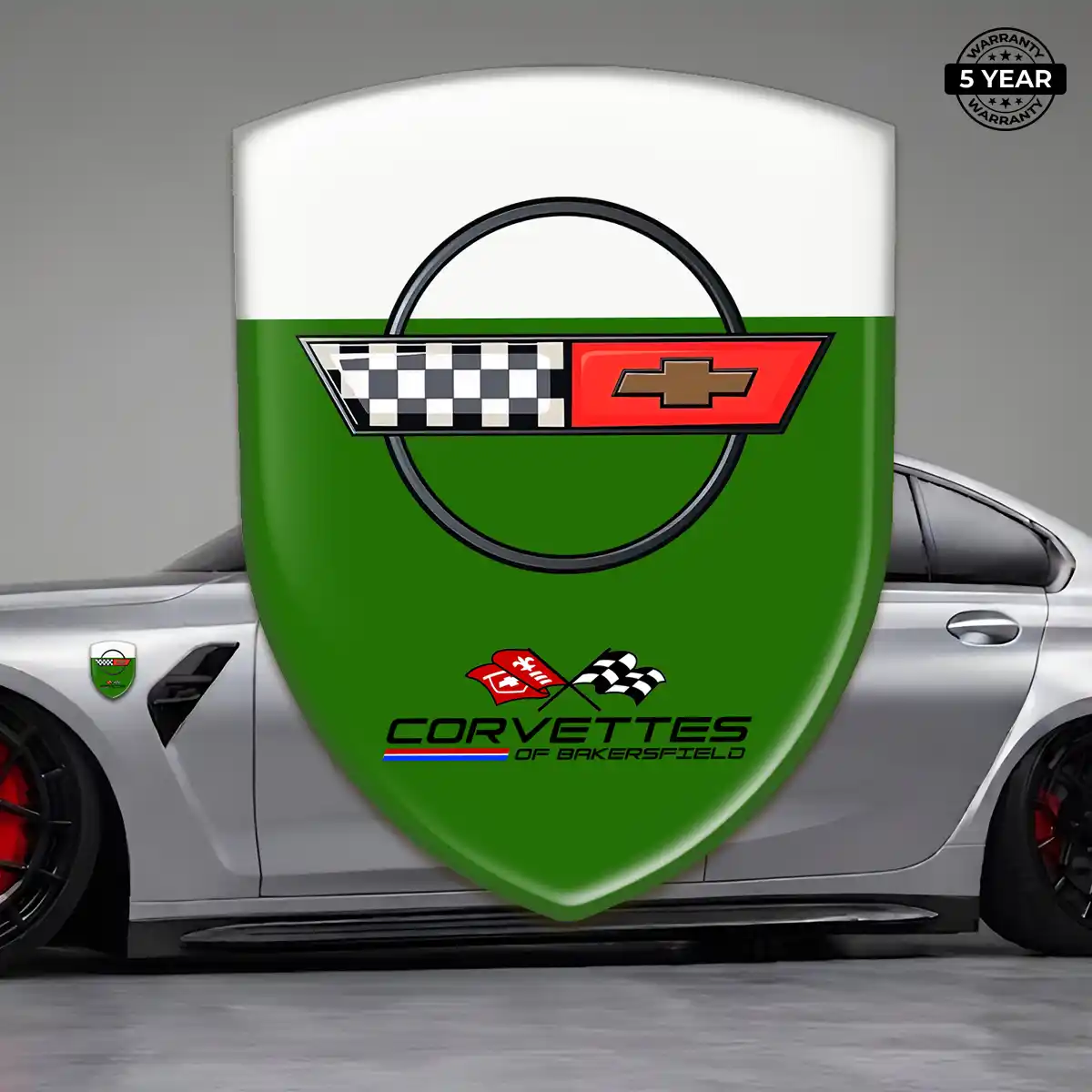 Chevrolet Corvette Domed Logo Decal Prime Quality