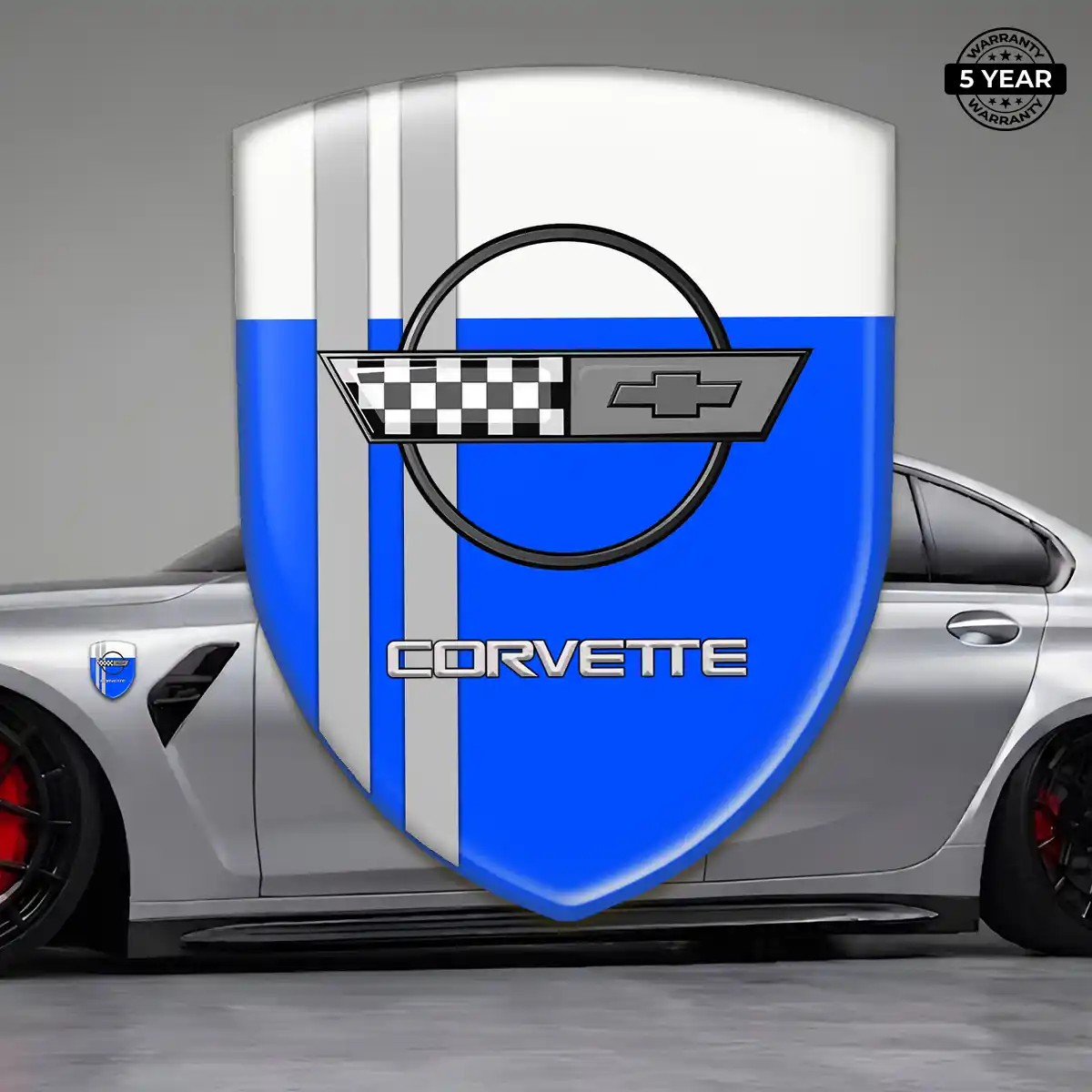 Chevrolet Corvette Domed Logo Decal Signature Grade