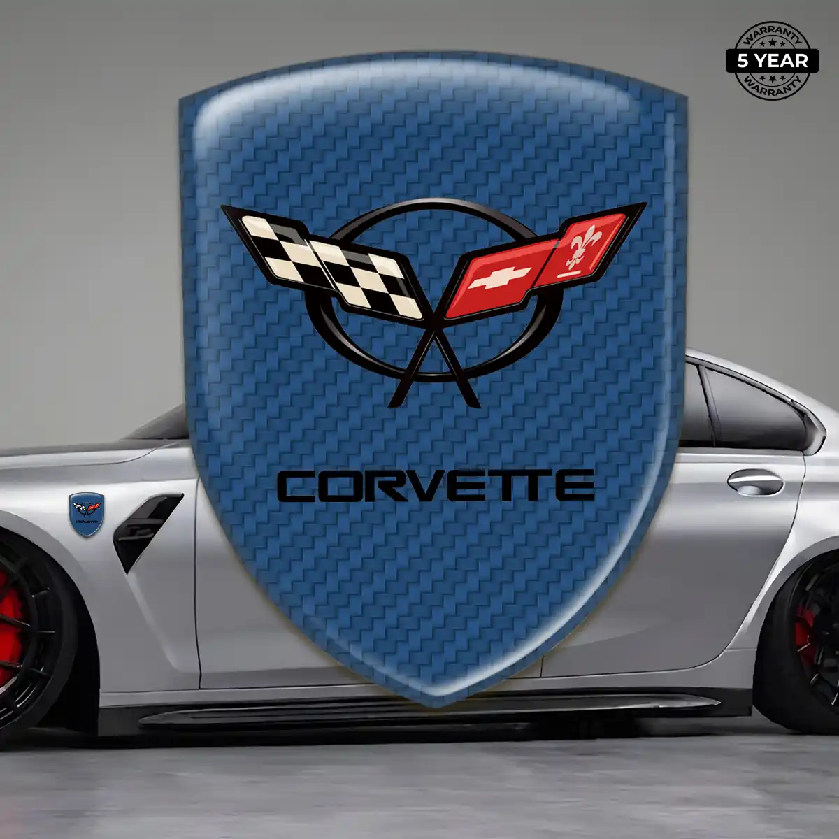 Chevrolet Corvette Domed Logo Sticker Elite Finish