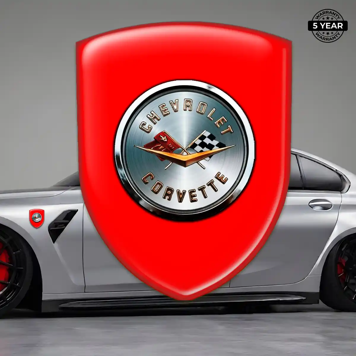 Chevrolet Corvette Domed Logo Sticker Sleek Style