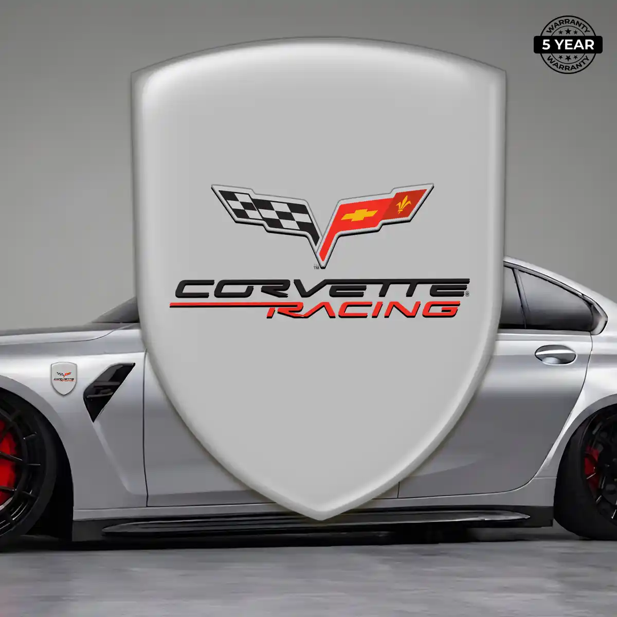Chevrolet Corvette Domed Logo Sticker Superior Craft