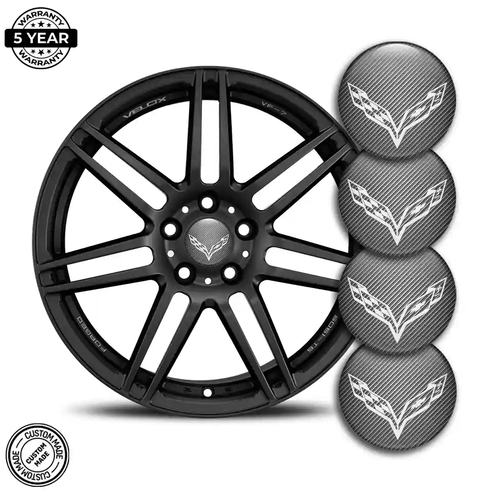 Chevrolet Corvette Domed Sticker Self-Adhesive Premium Quality
