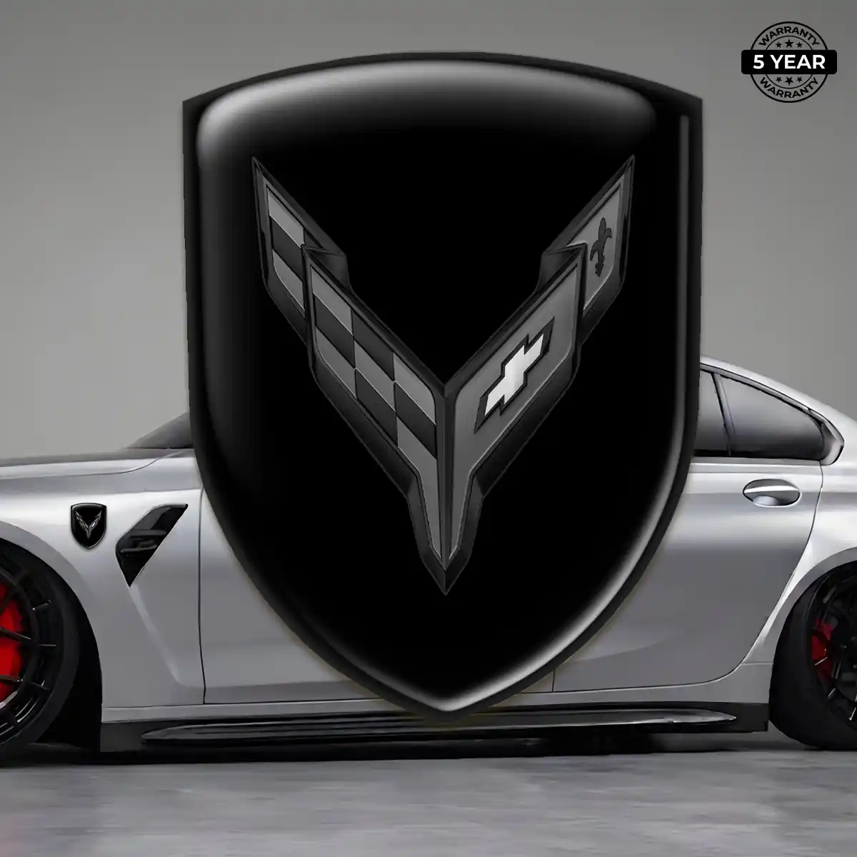 Chevrolet Corvette Emblem Badge Logo Elite Finish
