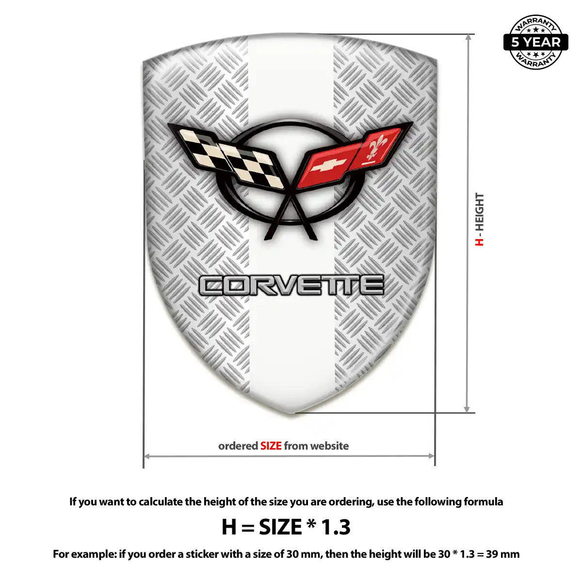 Chevrolet Corvette Emblem Badge Logo Prime Quality