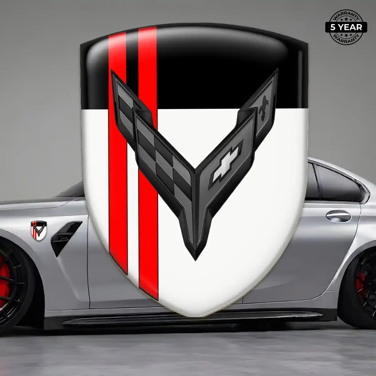 Chevrolet Corvette Emblem Badge Logo Refined Design