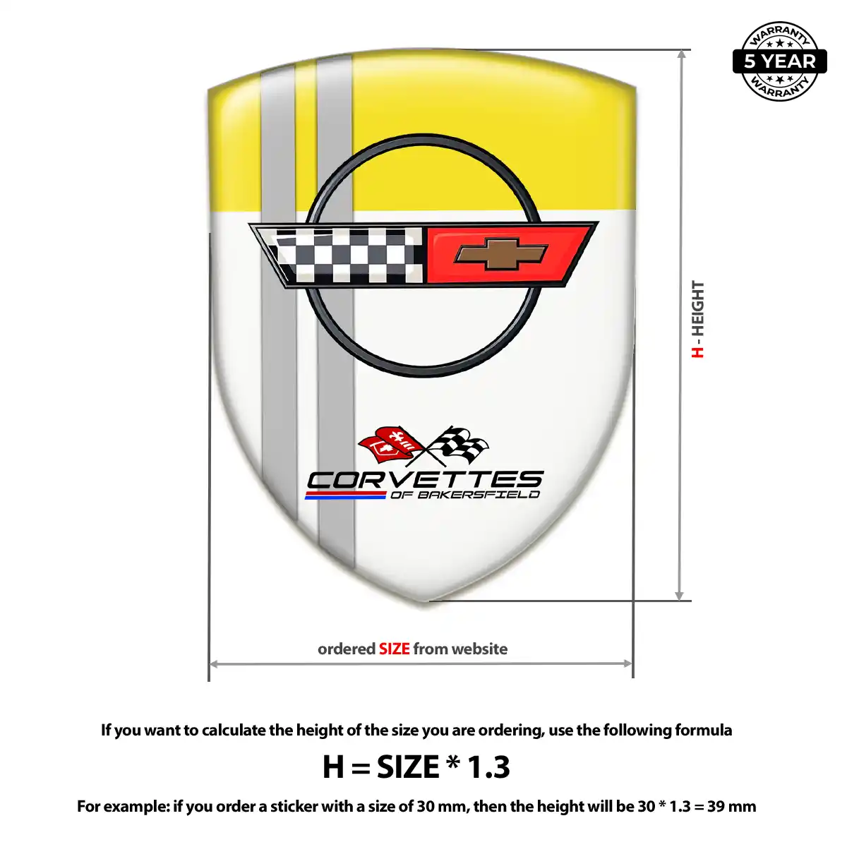 Chevrolet Corvette Emblem Badge Prime Quality