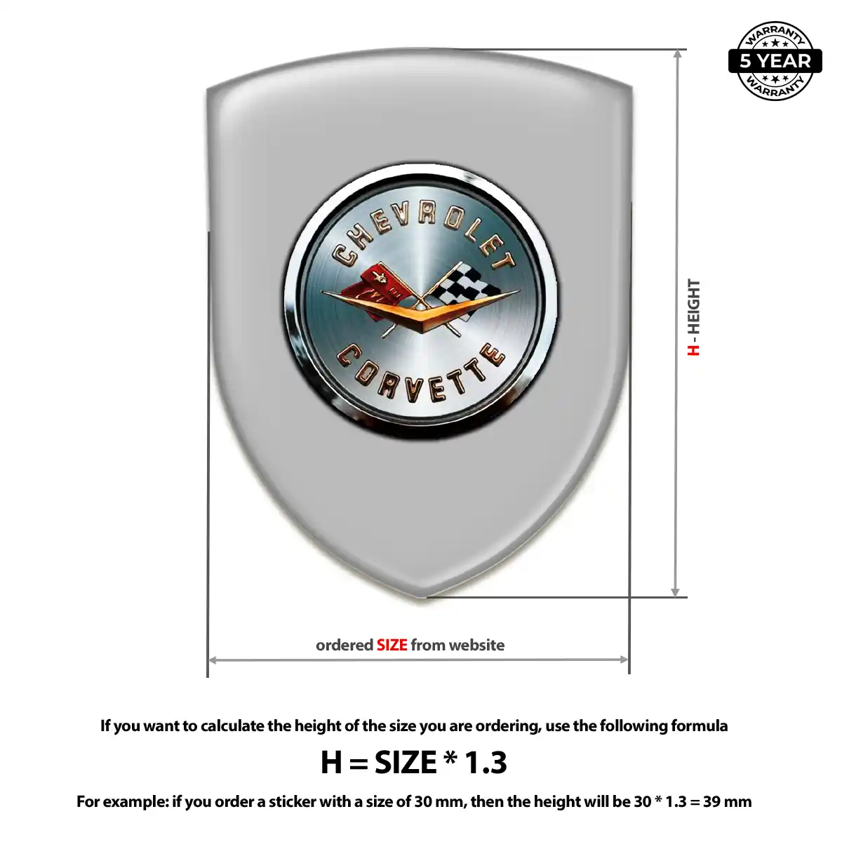Chevrolet Corvette Emblem Badge Refined Design