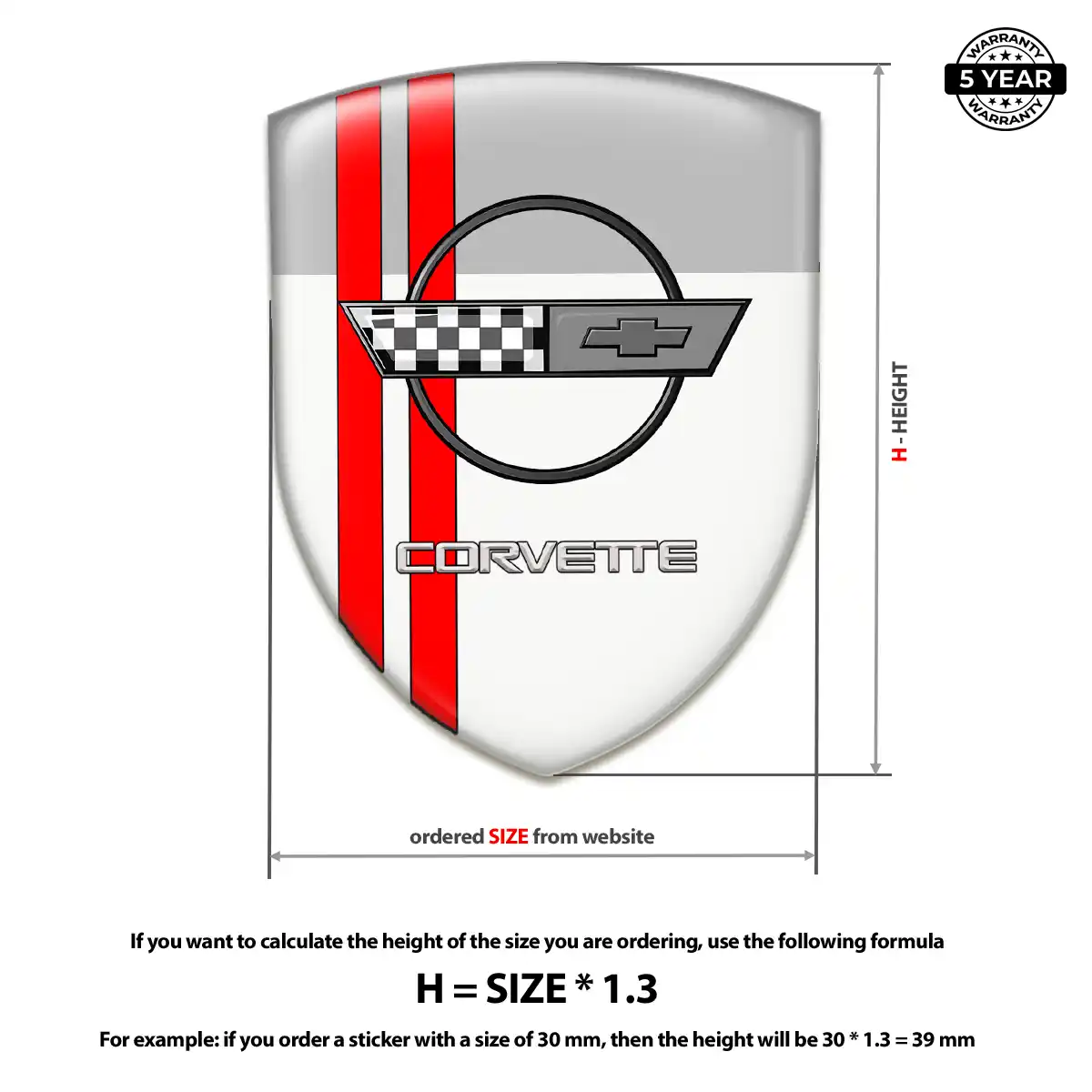 Chevrolet Corvette Emblem Badge Signature Grade