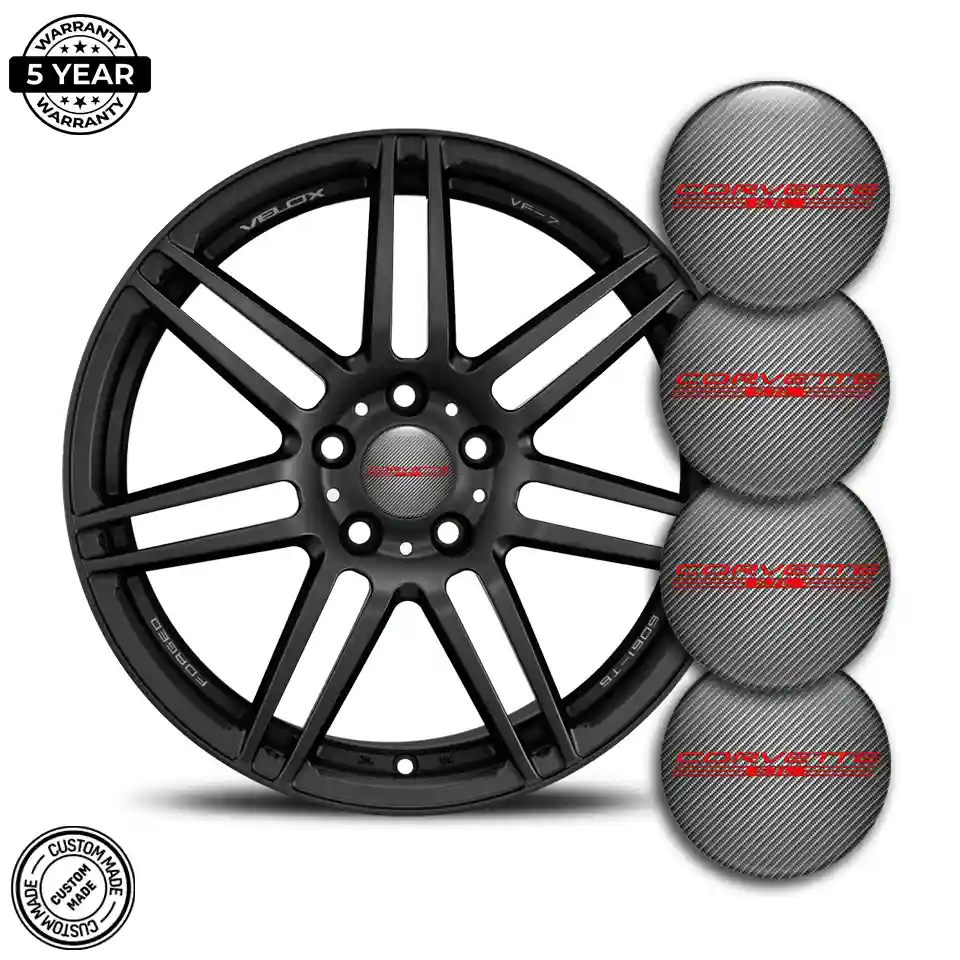 Chevrolet Corvette Emblem Center Hub Cap Self-Adhesive High Quality