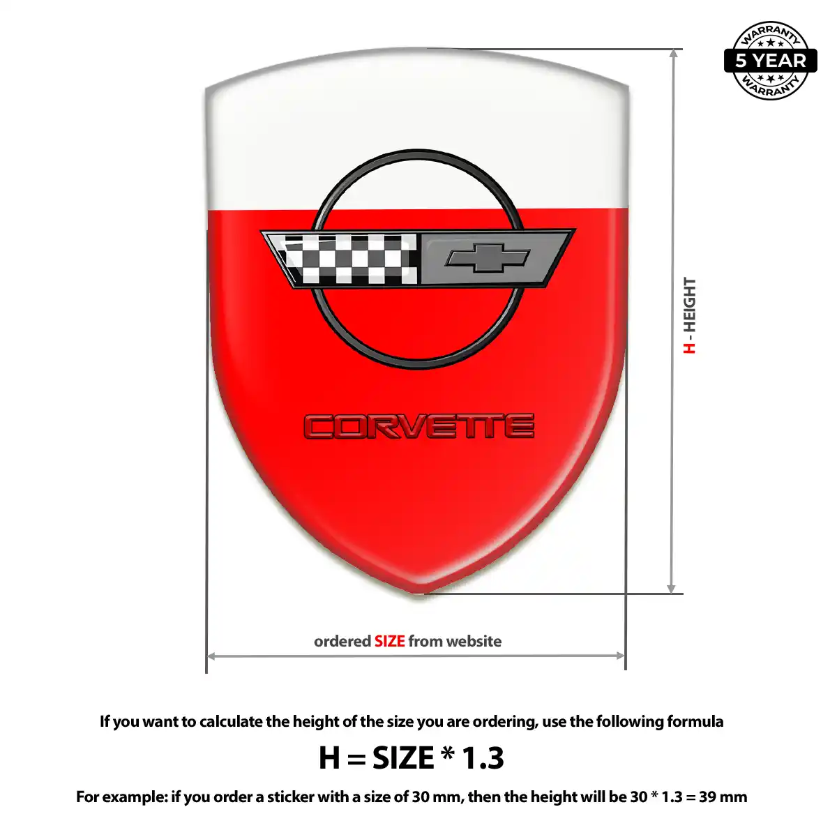 Chevrolet Corvette Emblem Crest Elite Finish