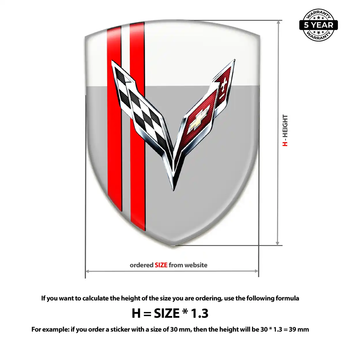 Chevrolet Corvette Emblem Crest Prestige Line