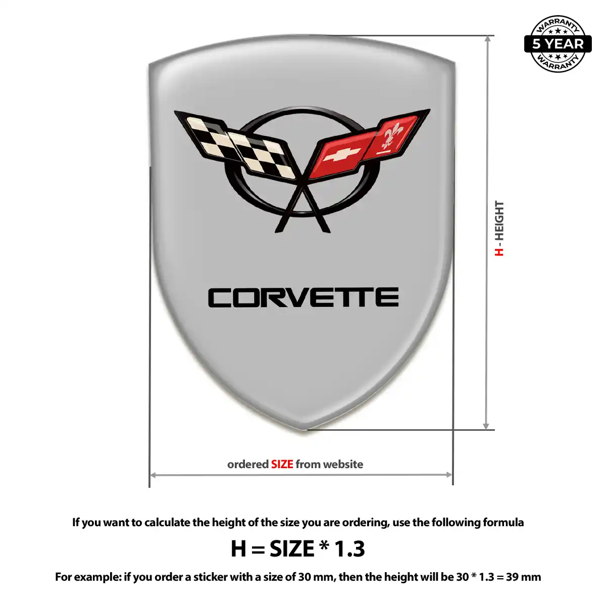 Chevrolet Corvette Emblem Crest Refined Design