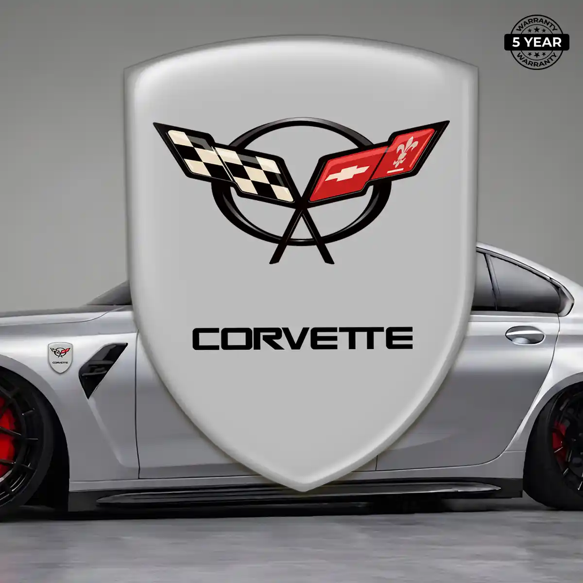 Chevrolet Corvette Emblem Crest Refined Design