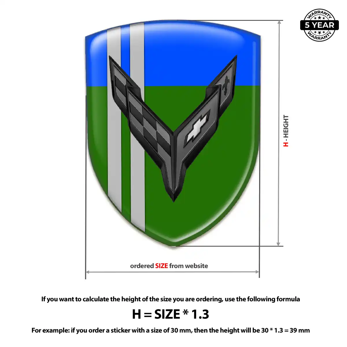 Chevrolet Corvette Emblem Crest Signature Grade