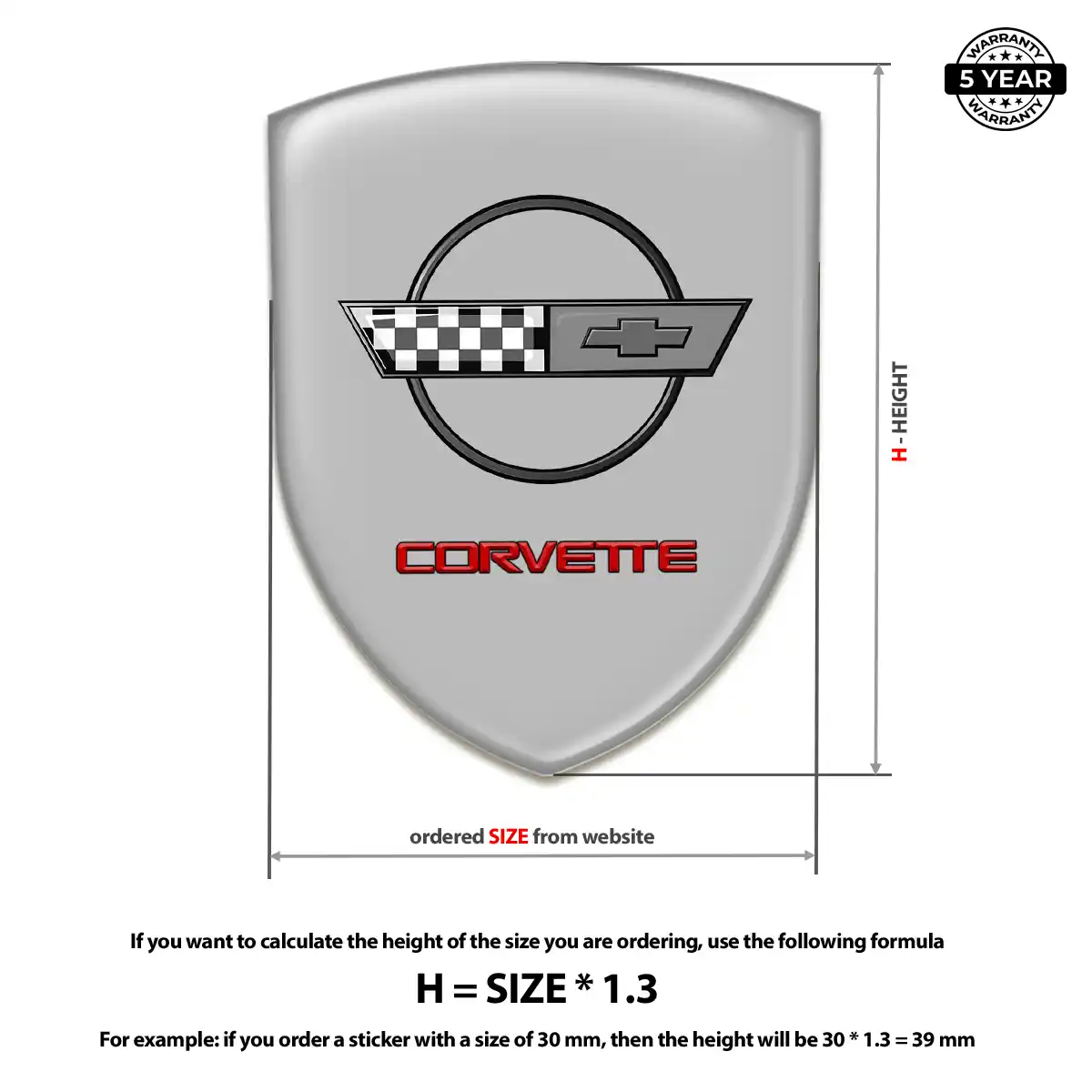 Chevrolet Corvette Emblem Crest Sleek Style