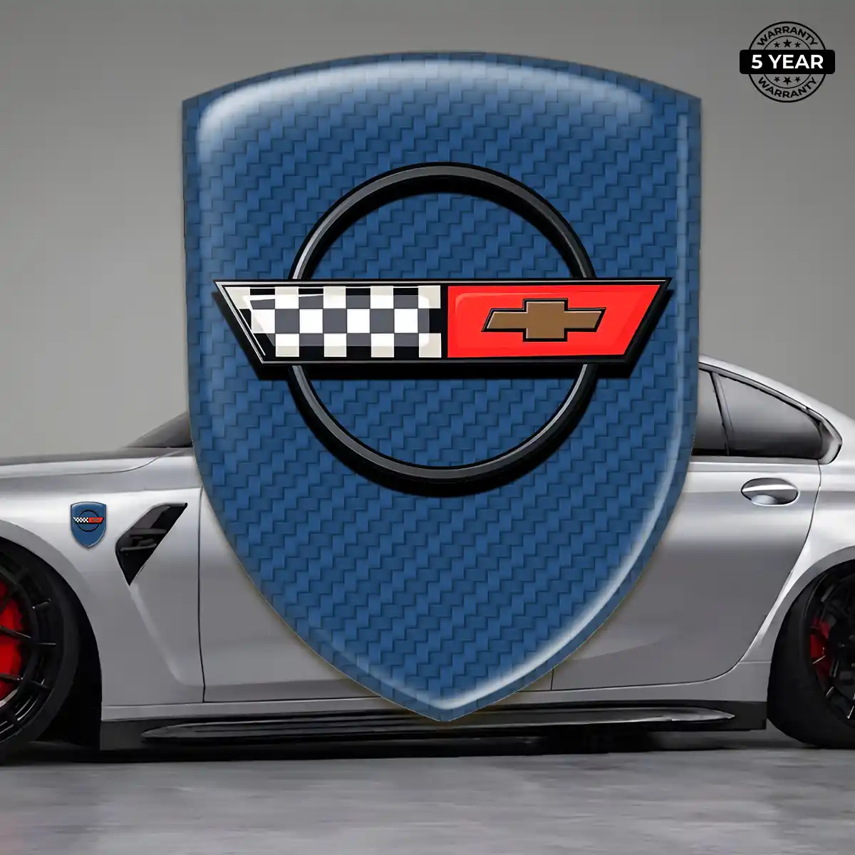 Chevrolet Corvette Emblem Domed Badge Prestige Line