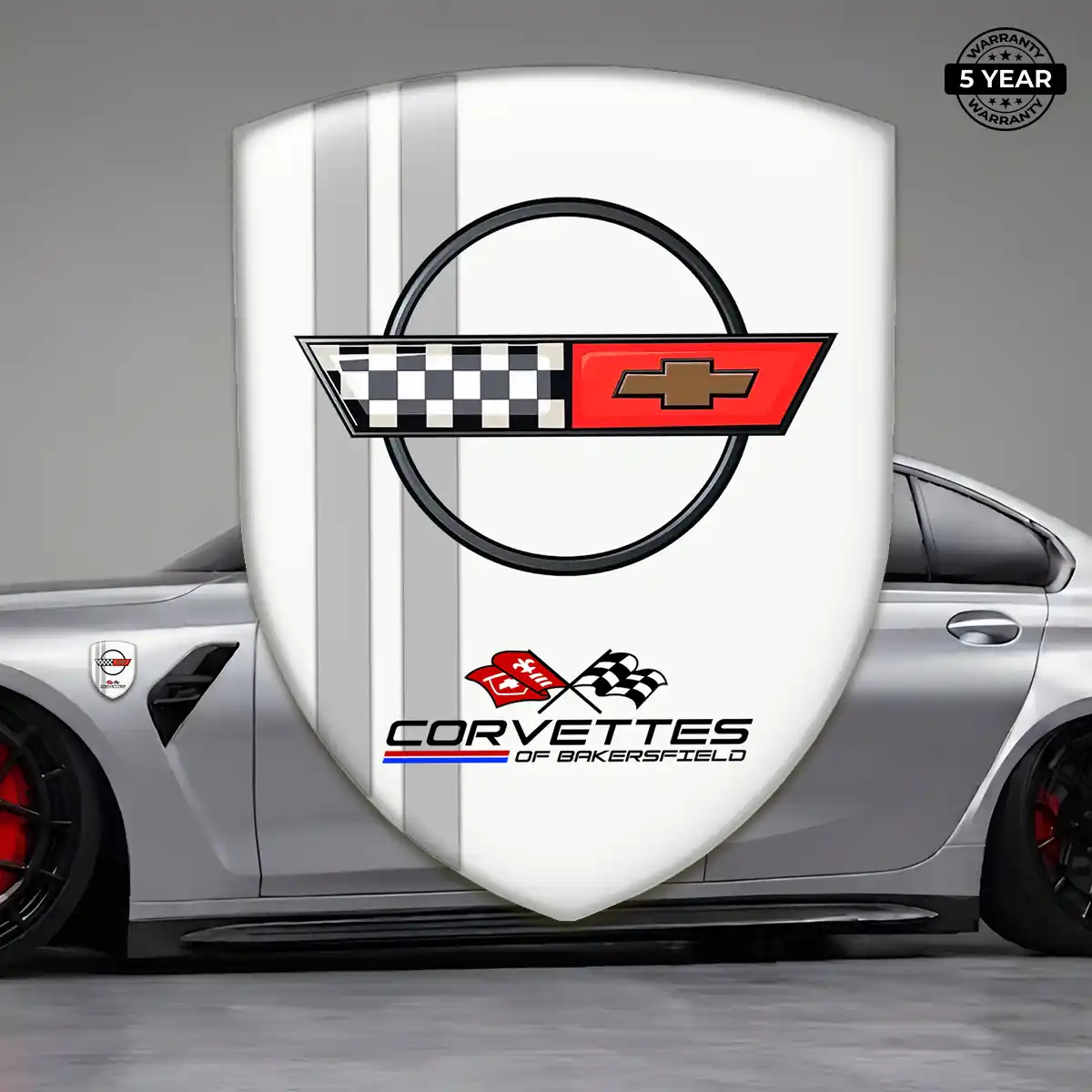 Chevrolet Corvette Emblem Domed Badge Signature Grade