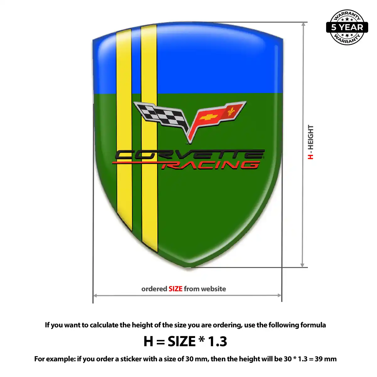 Chevrolet Corvette Emblem Logo Badge Prime Quality