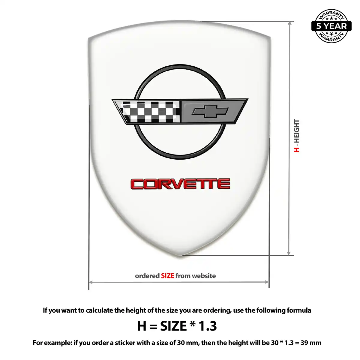 Chevrolet Corvette Emblem Logo Badge Refined Design