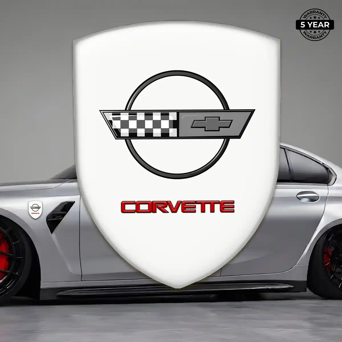 Chevrolet Corvette Emblem Logo Badge Refined Design