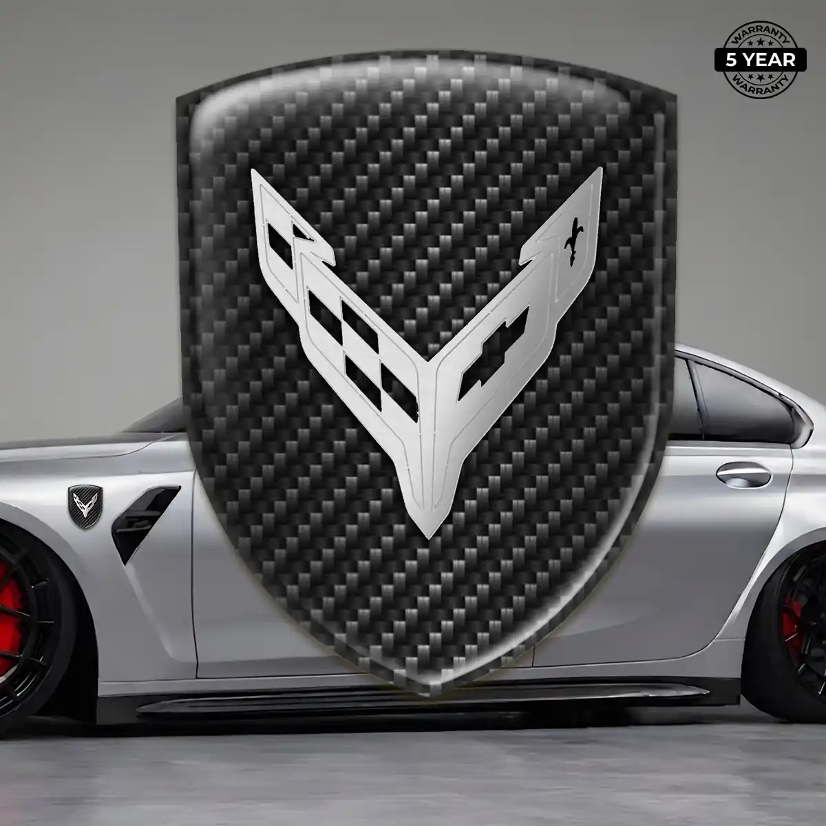 Chevrolet Corvette Emblem Logo Badge Signature Grade