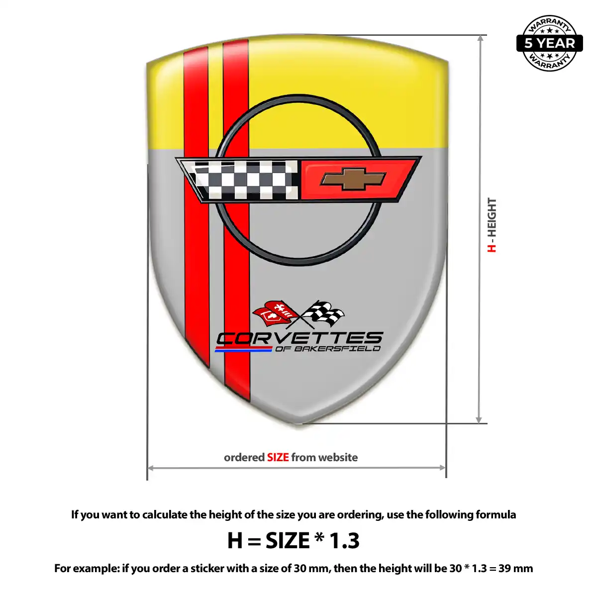Chevrolet Corvette Emblem Logo Badge Sleek Style