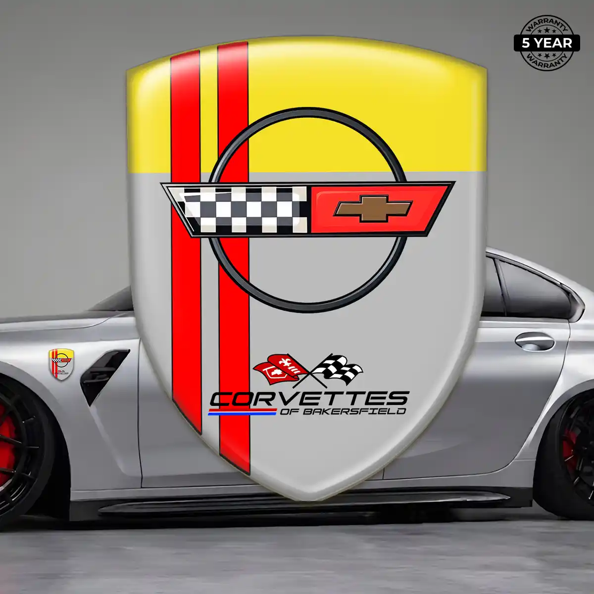 Chevrolet Corvette Emblem Logo Badge Sleek Style