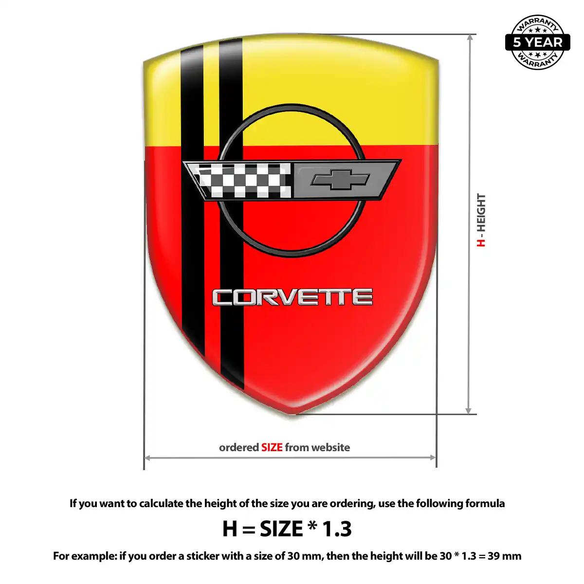 Chevrolet Corvette Emblem Logo Badge Superior Craft