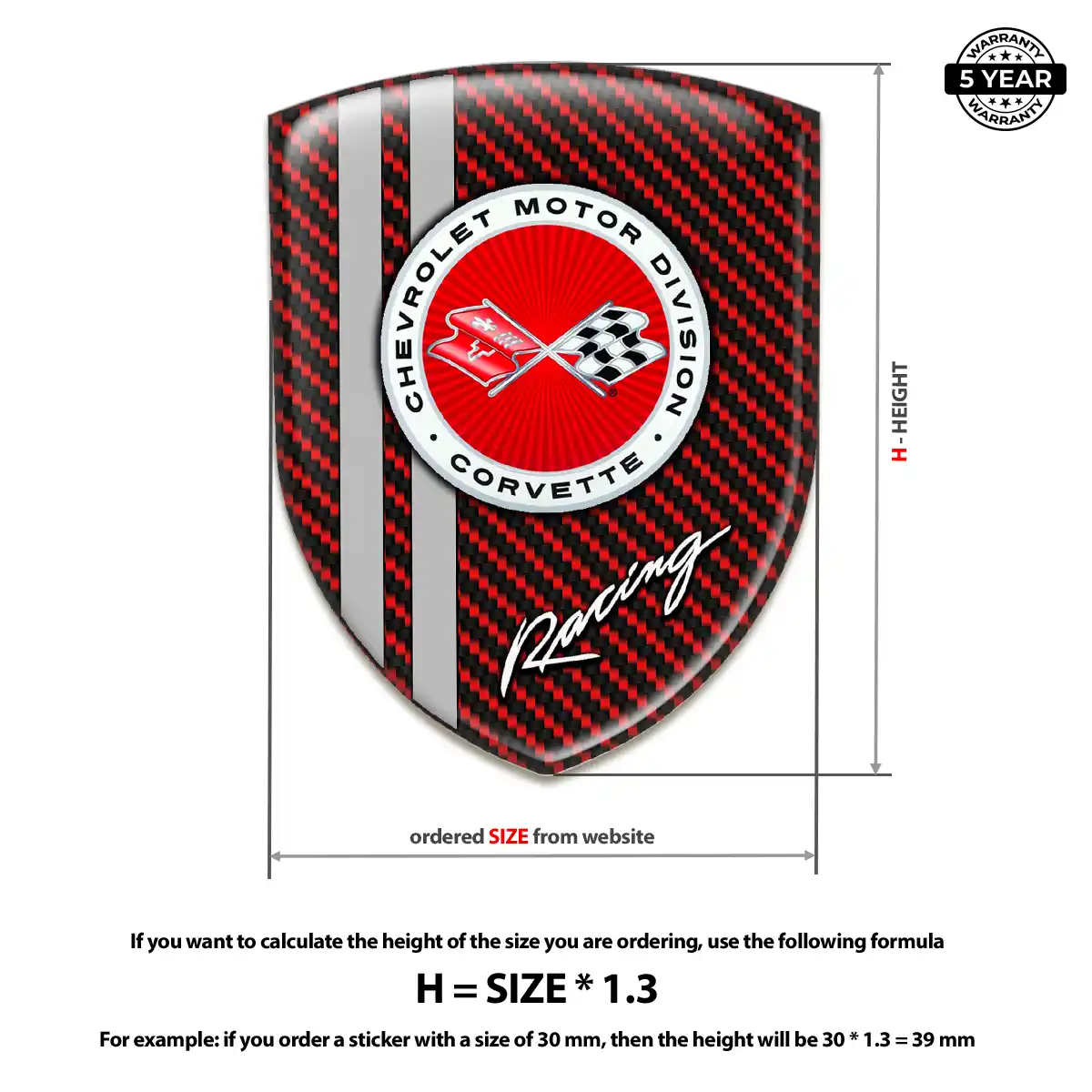 Chevrolet Corvette Emblem Logo Elite Finish