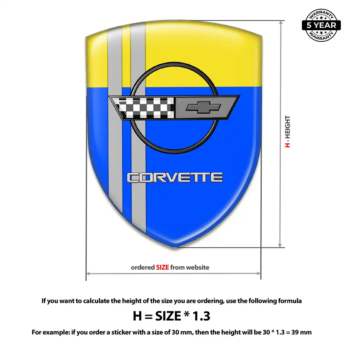 Chevrolet Corvette Emblem Shield Prestige Line