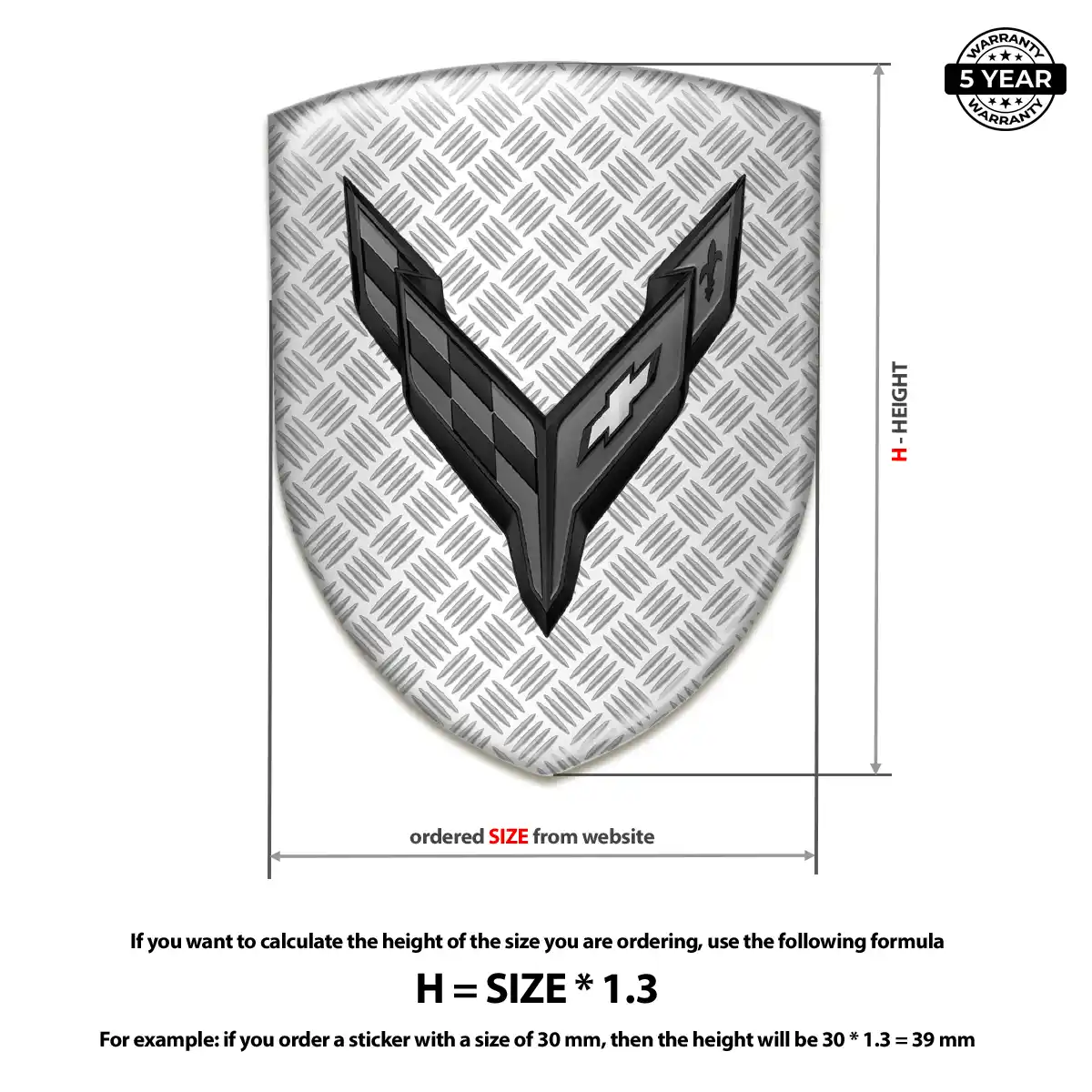 Chevrolet Corvette Emblem Shield Prime Quality