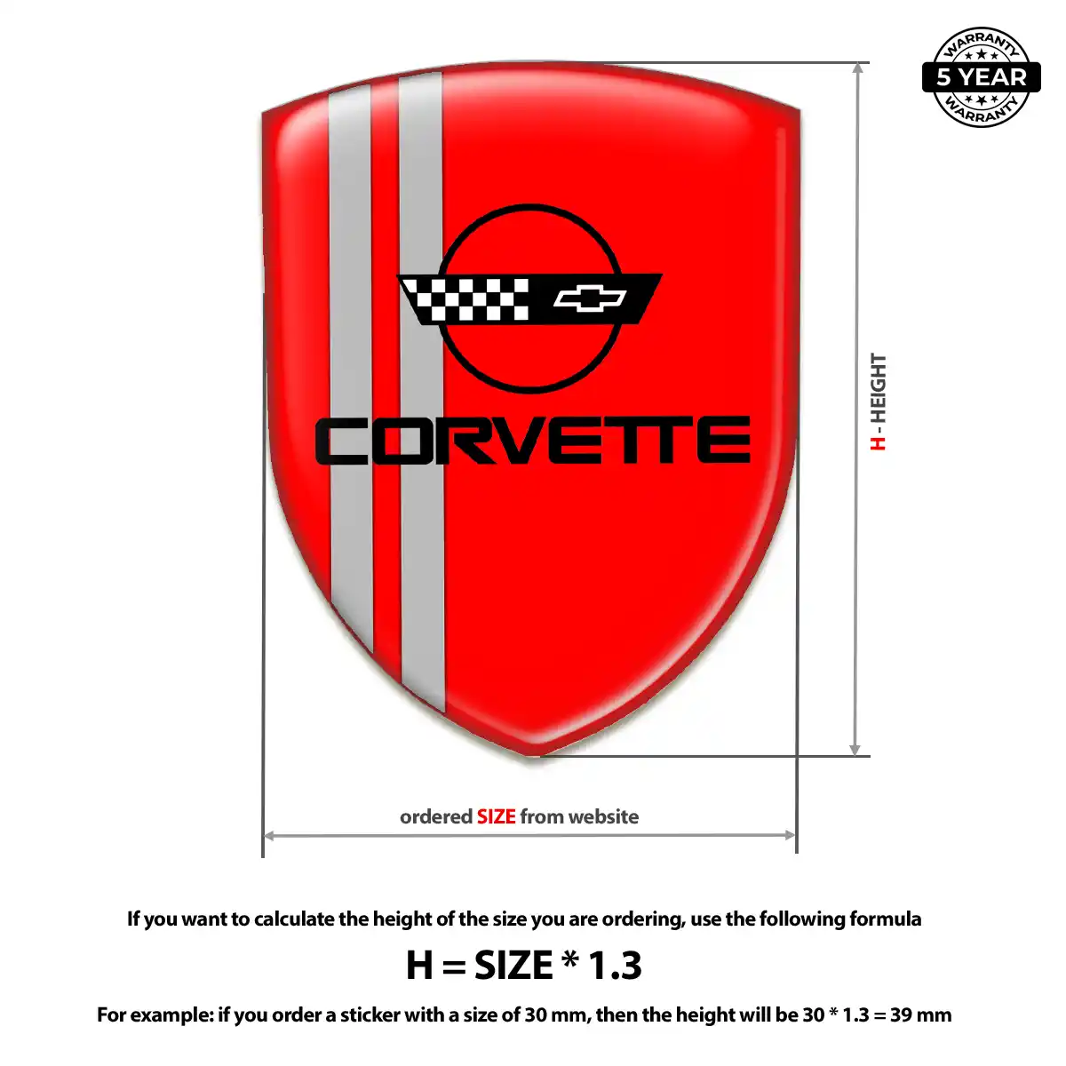 Chevrolet Corvette Emblem Shield Refined Design