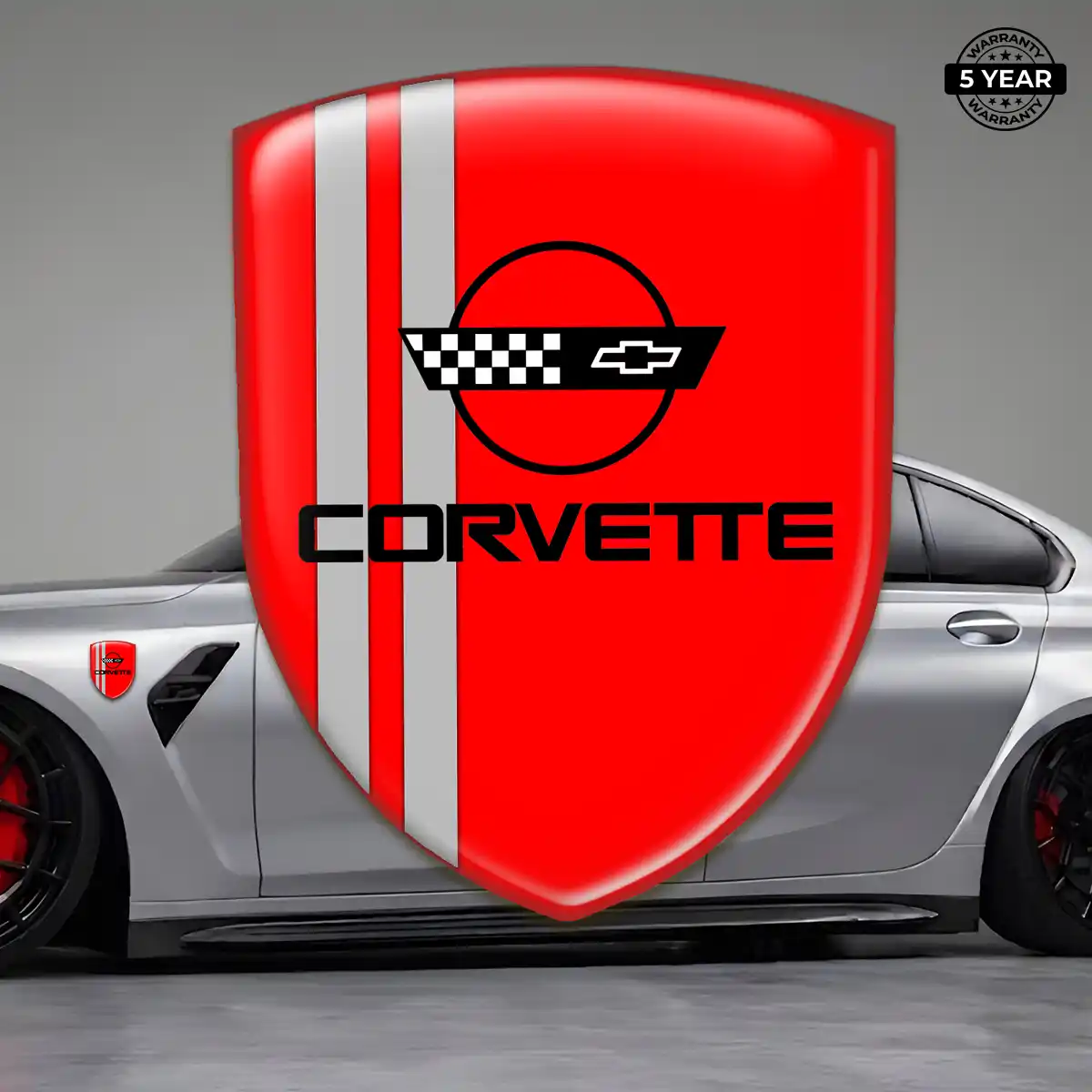 Chevrolet Corvette Emblem Shield Refined Design