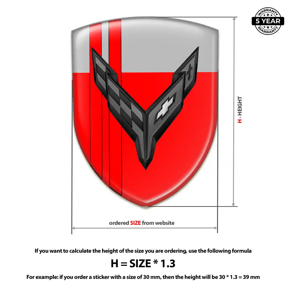 Chevrolet Corvette Emblem Shield Signature Grade