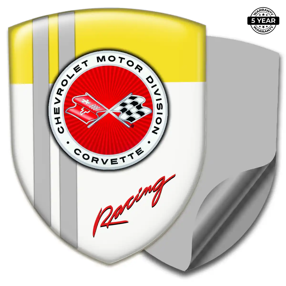 Chevrolet Corvette Emblem Shield Sleek Style