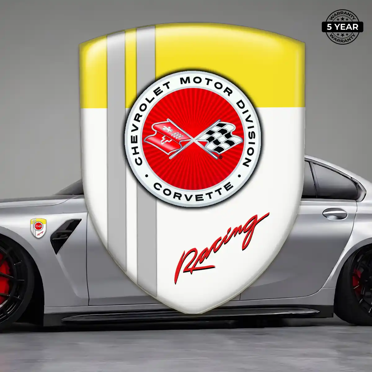 Chevrolet Corvette Emblem Shield Sleek Style