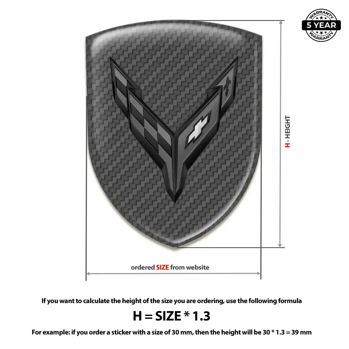 Chevrolet Corvette Emblem Shield Superior Craft