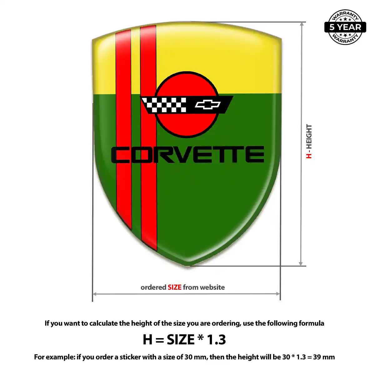 Chevrolet Corvette Emblem Silicone Signature Grade