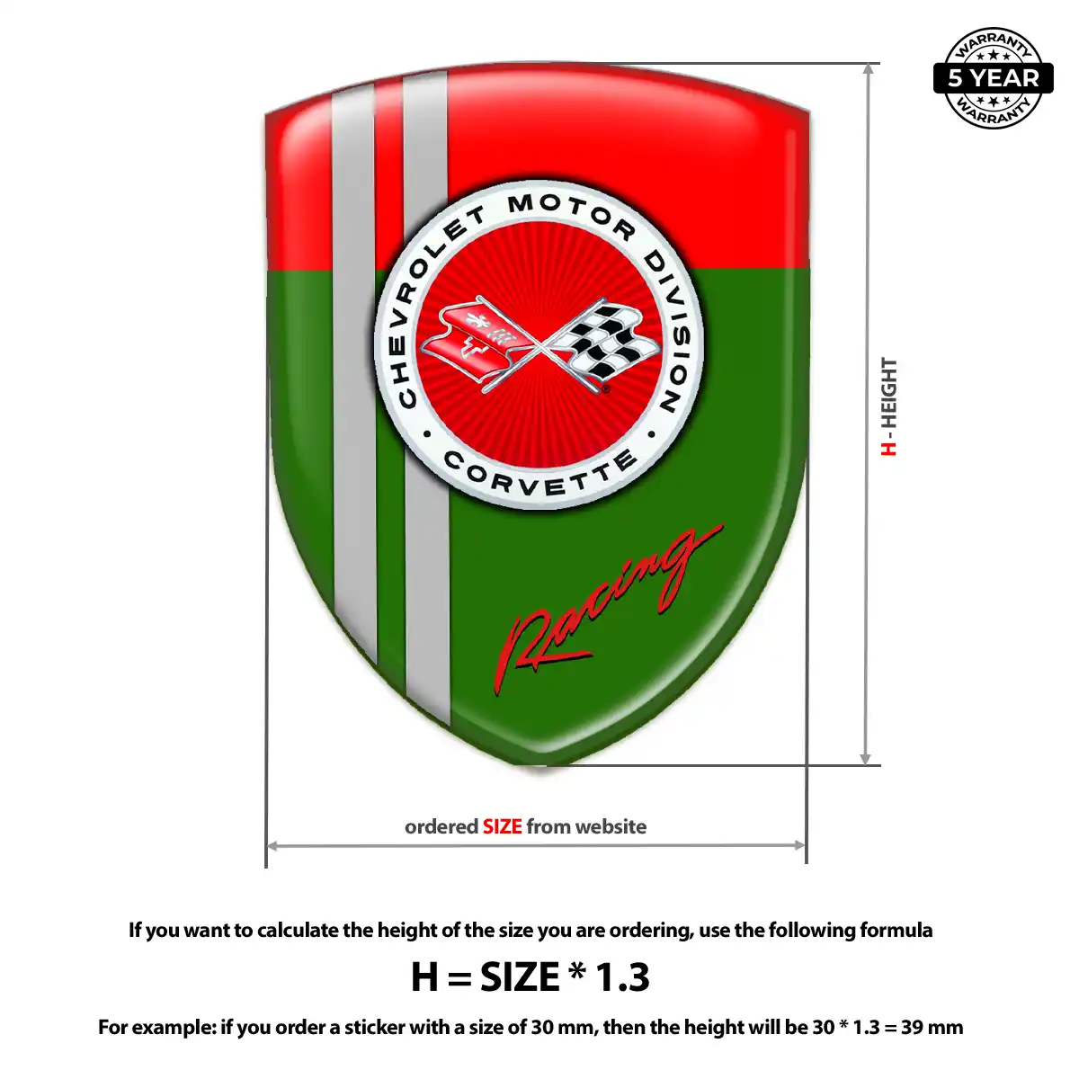 Chevrolet Corvette Emblem Silicone Sleek Style