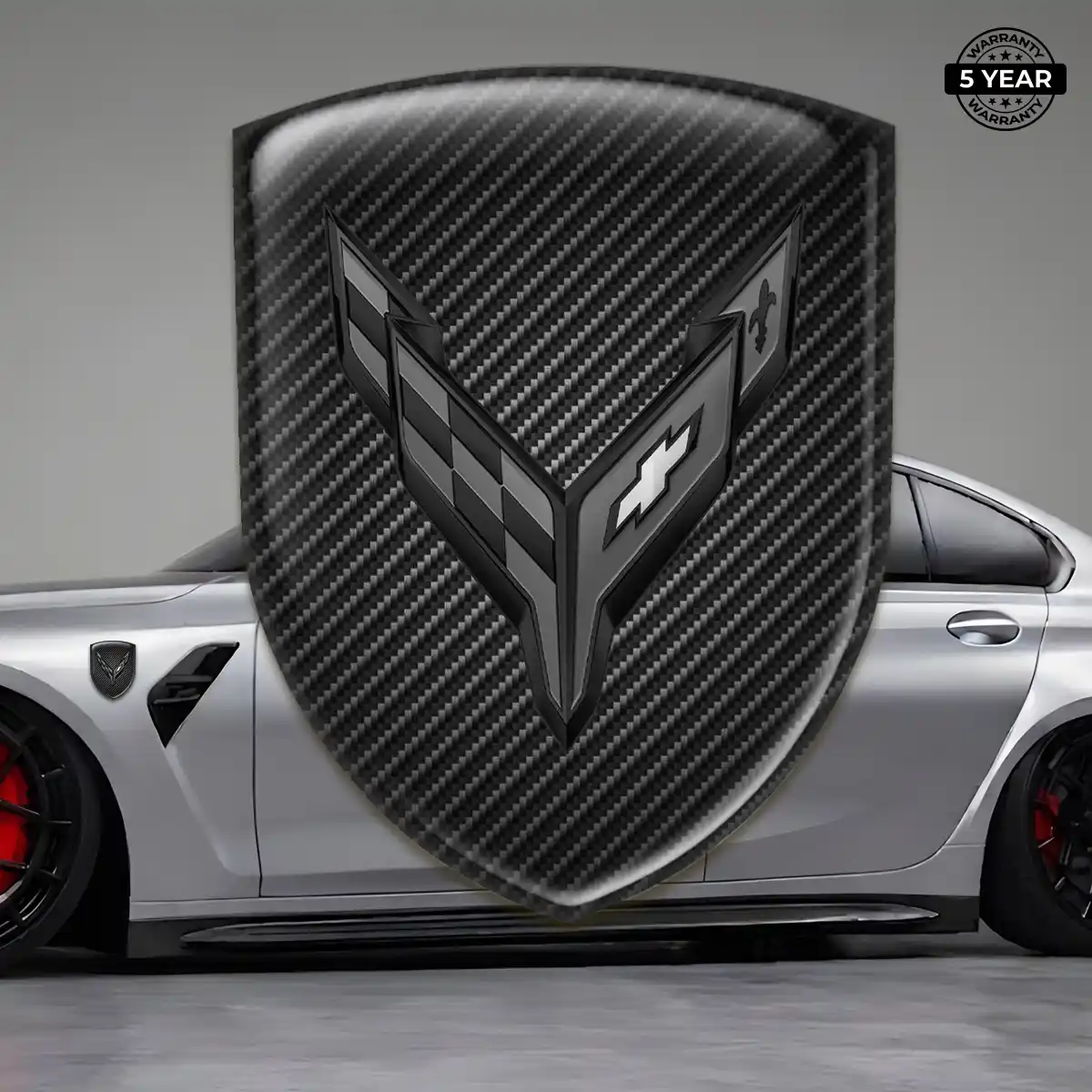 Chevrolet Corvette Epoxy Domed Sticker Elite Finish