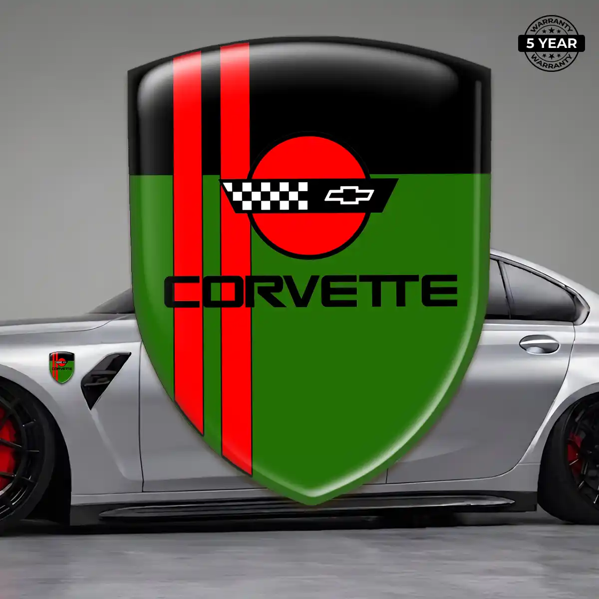 Chevrolet Corvette Epoxy Domed Sticker Prestige Line