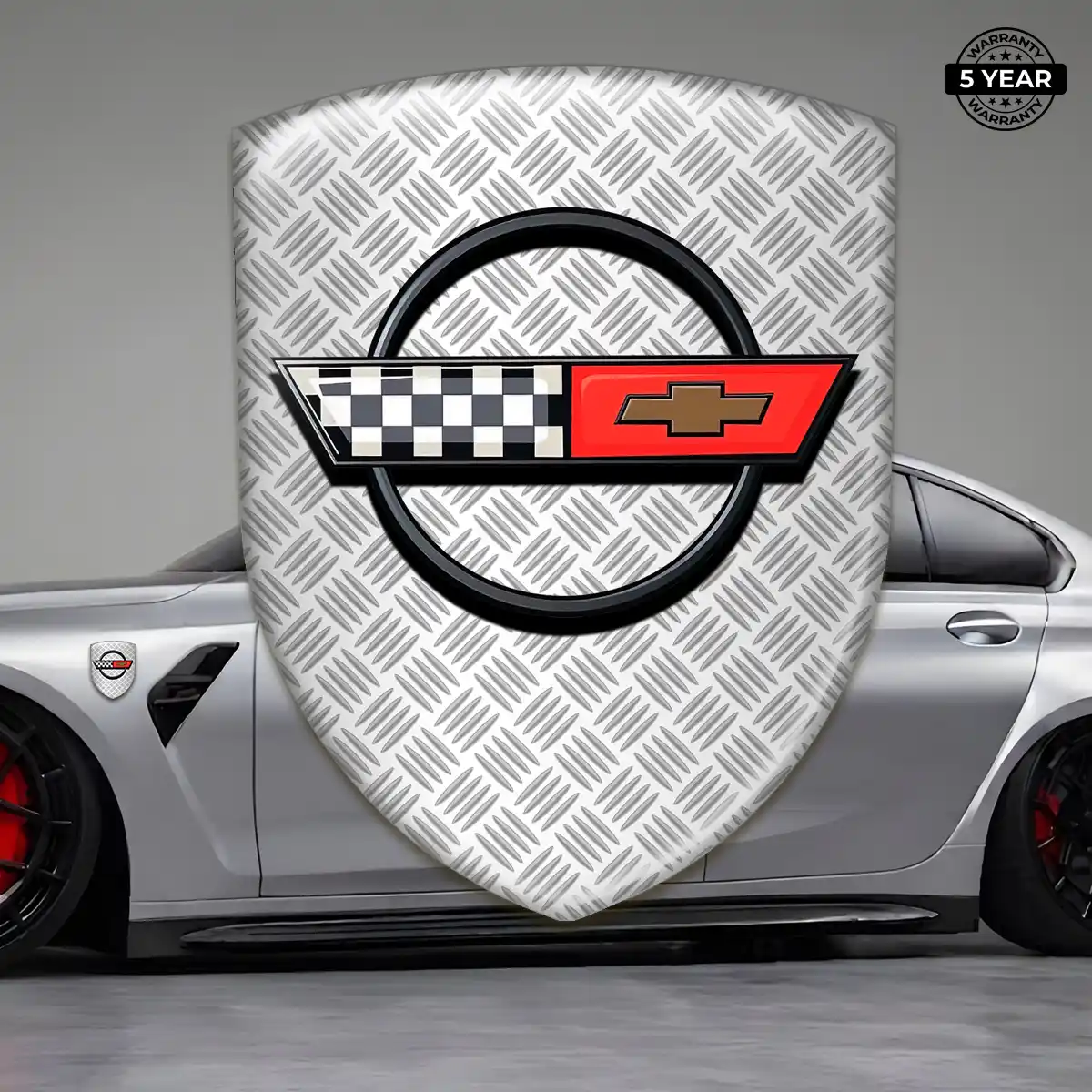 Chevrolet Corvette Epoxy Domed Sticker Refined Design