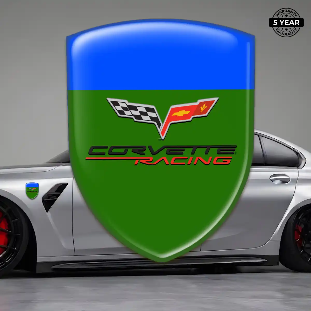 Chevrolet Corvette Epoxy Domed Sticker Signature Grade