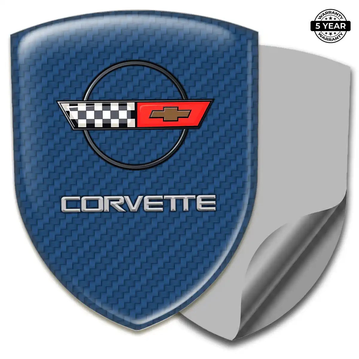 Chevrolet Corvette Epoxy Domed Sticker Superior Craft