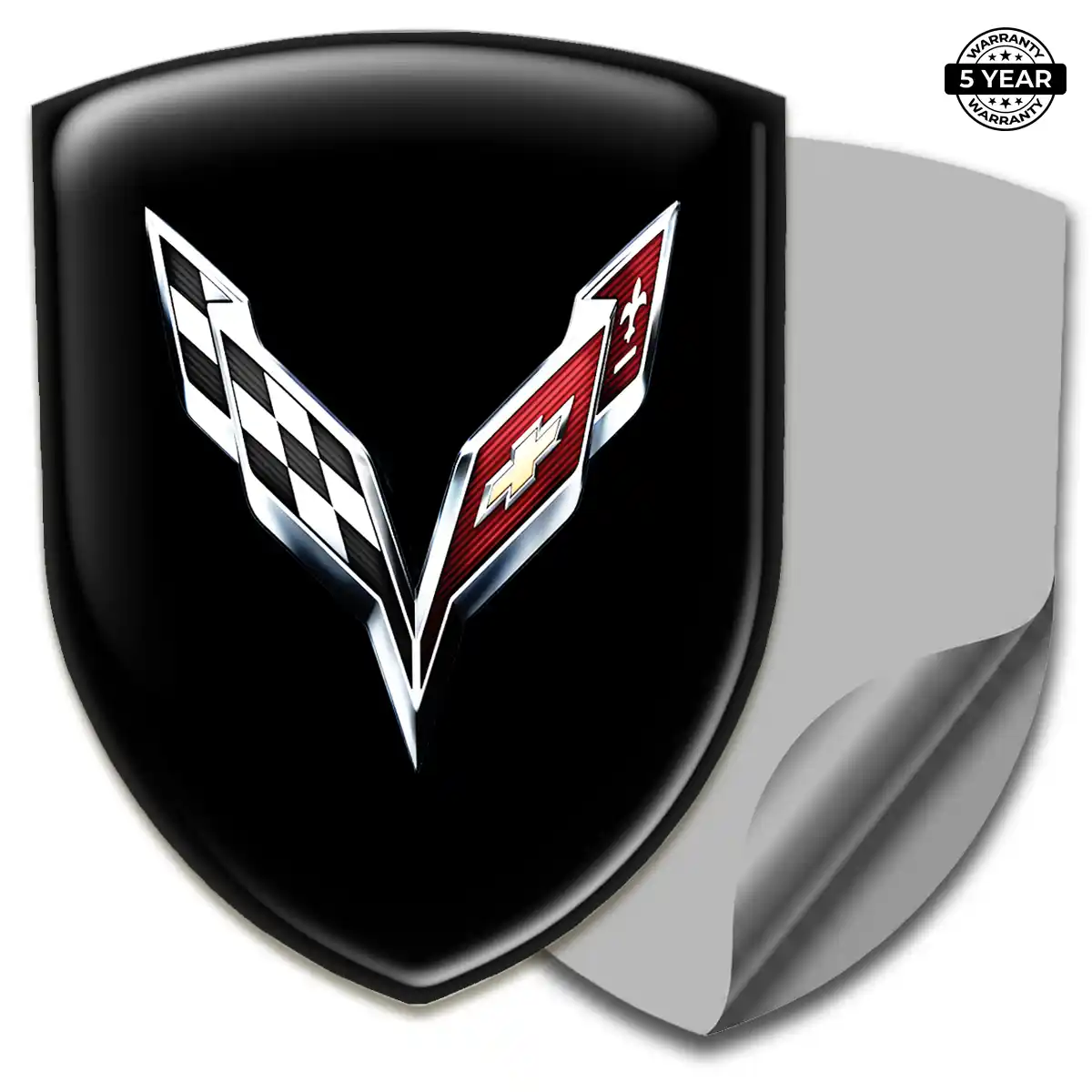 Chevrolet Corvette Gel Badge Sticker Elite Finish