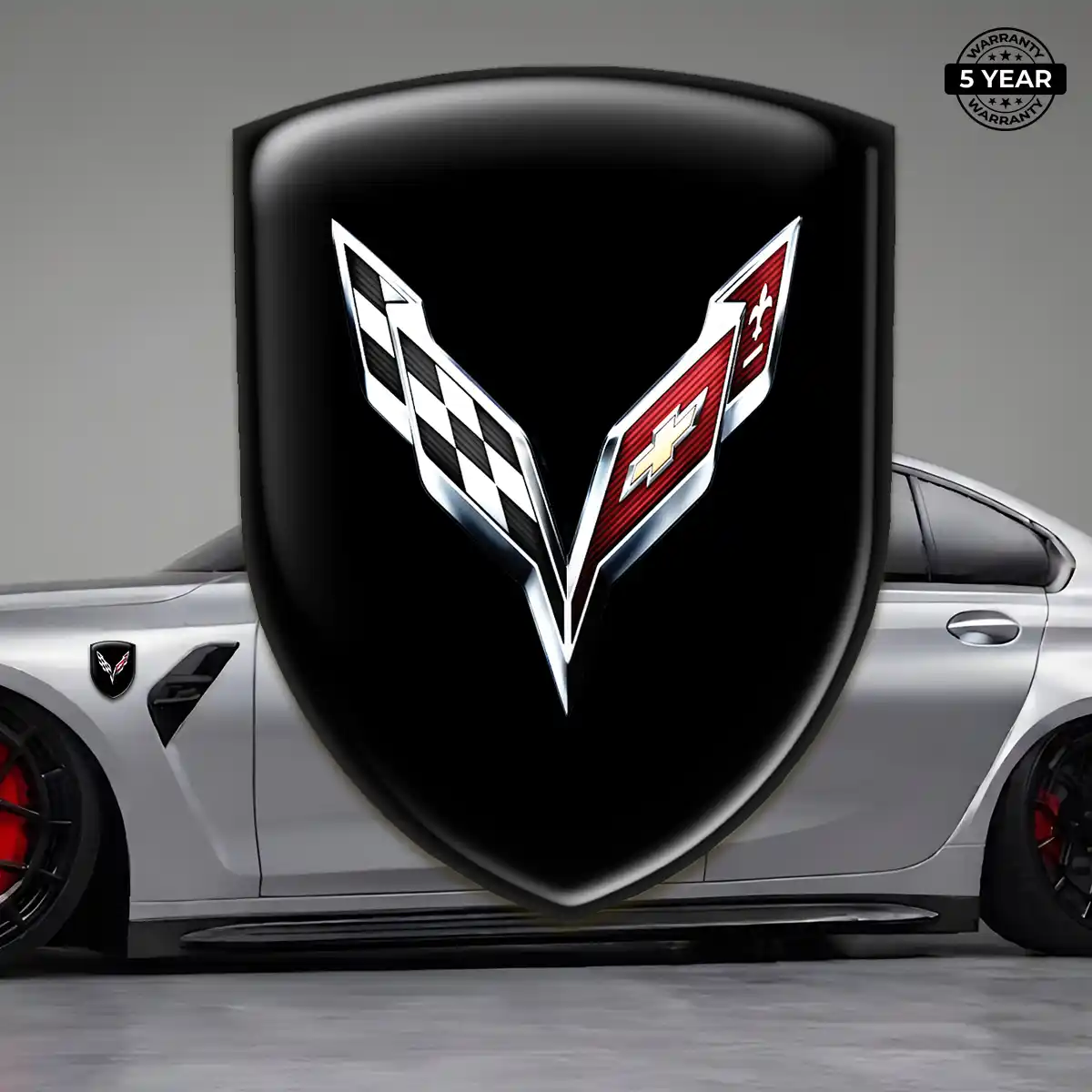 Chevrolet Corvette Gel Badge Sticker Elite Finish